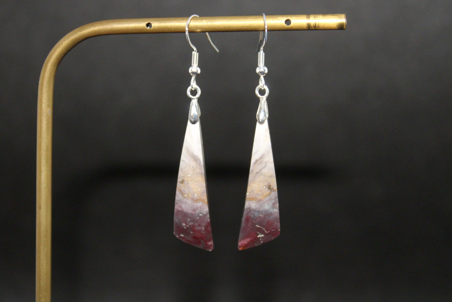 Boucles d'oreilles bois fossile