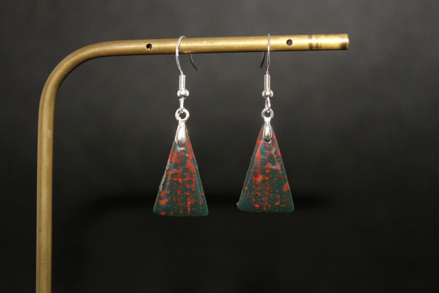 Boucles d'oreilles Jaspe Sanguin
