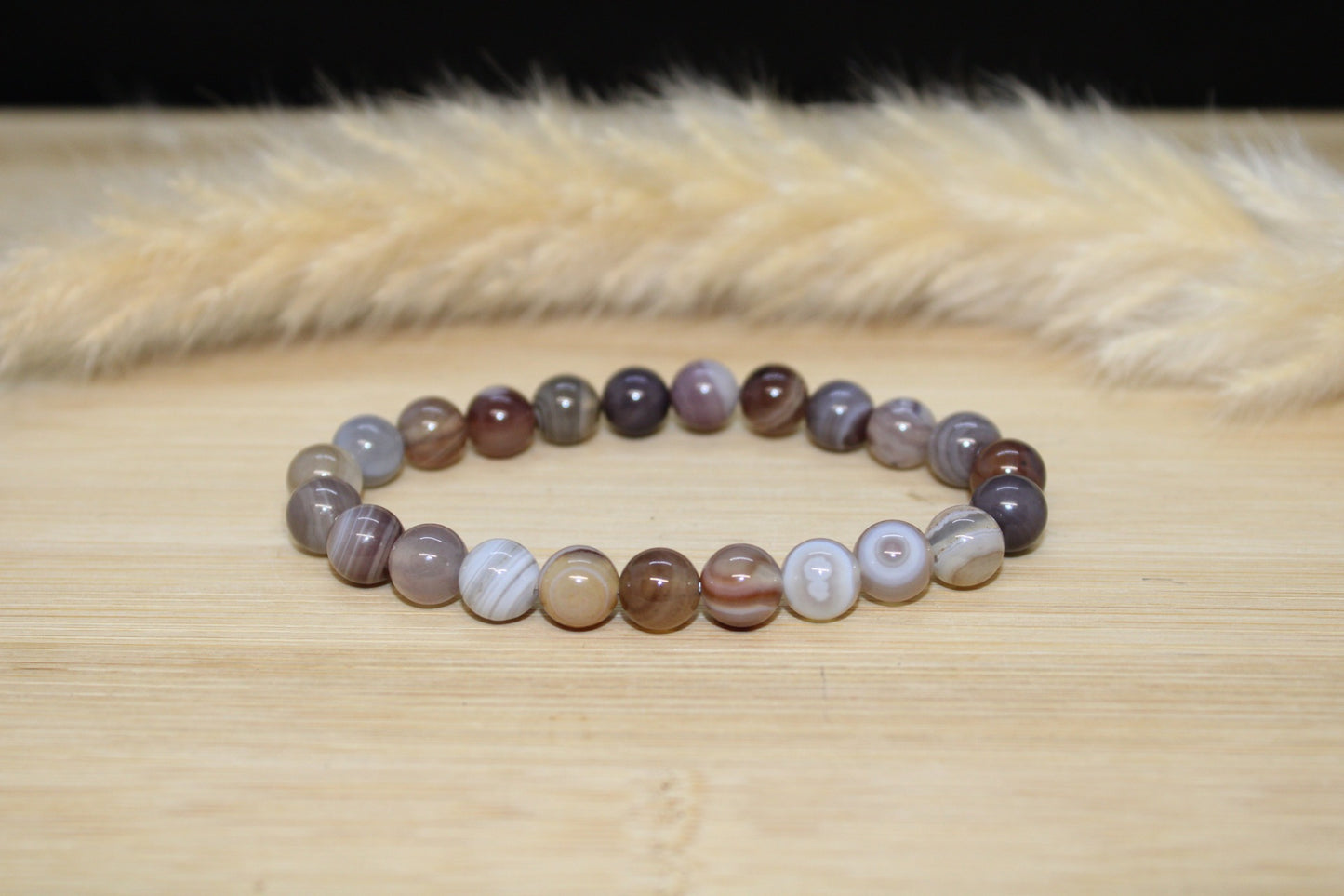 Bracelet Agate du Botswana 8mm