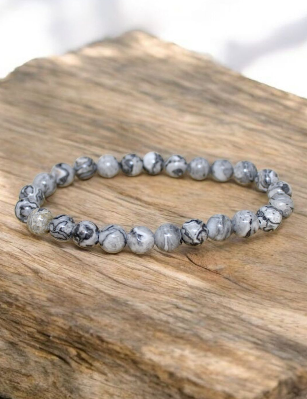 Bracelet Jaspe Picasso 8mm