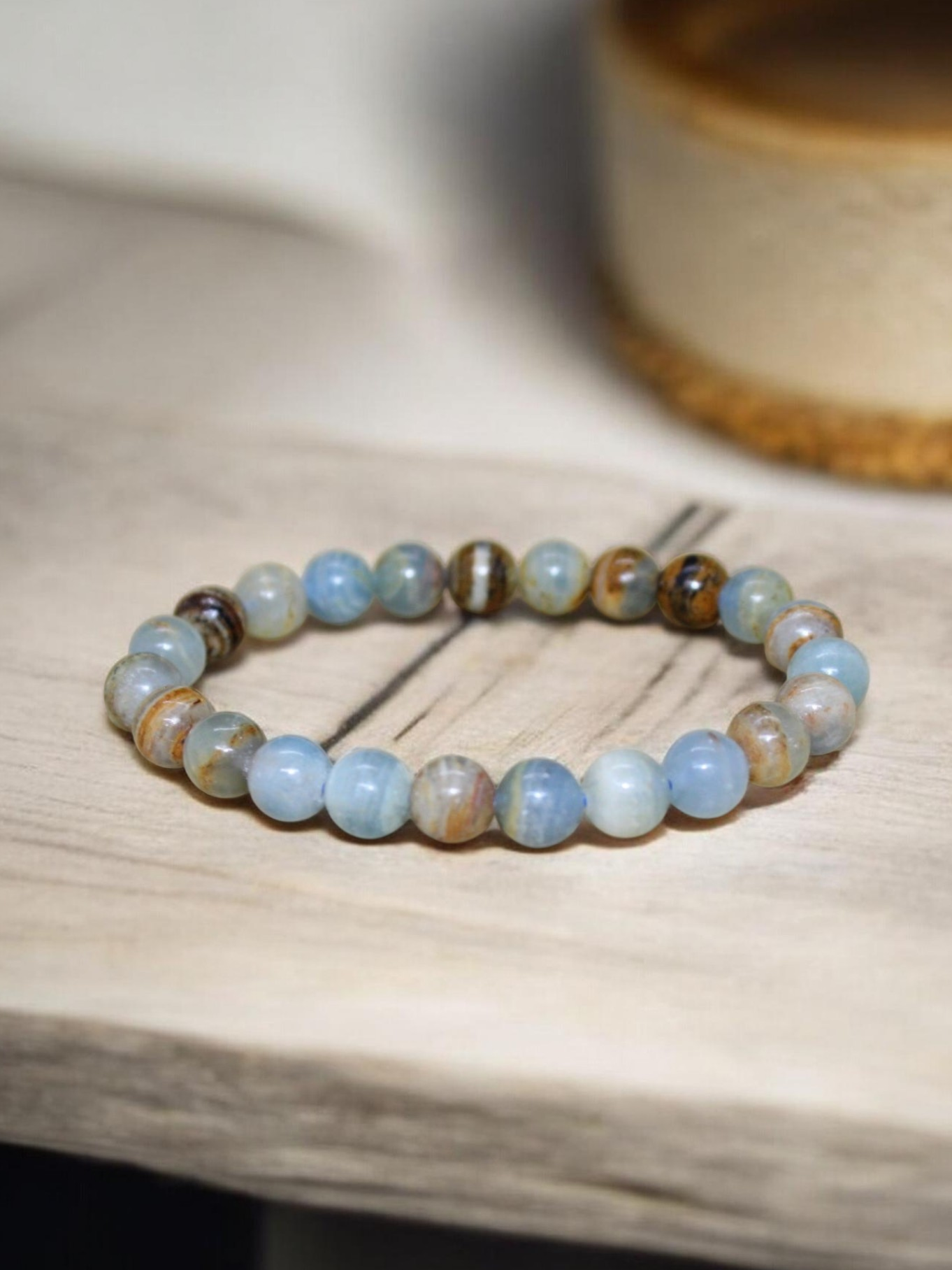 Bracelet calcite bleue 8mm