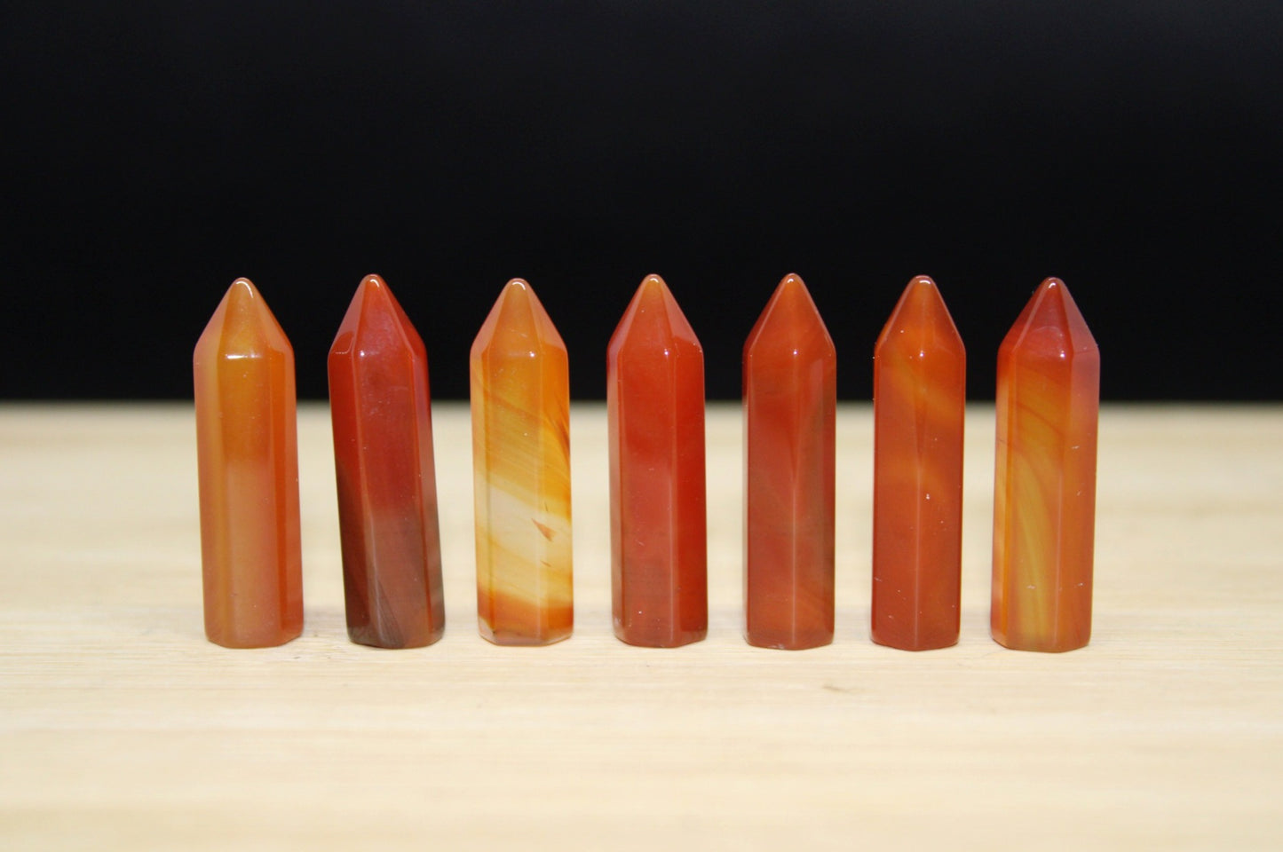 Mini pointes Cornaline