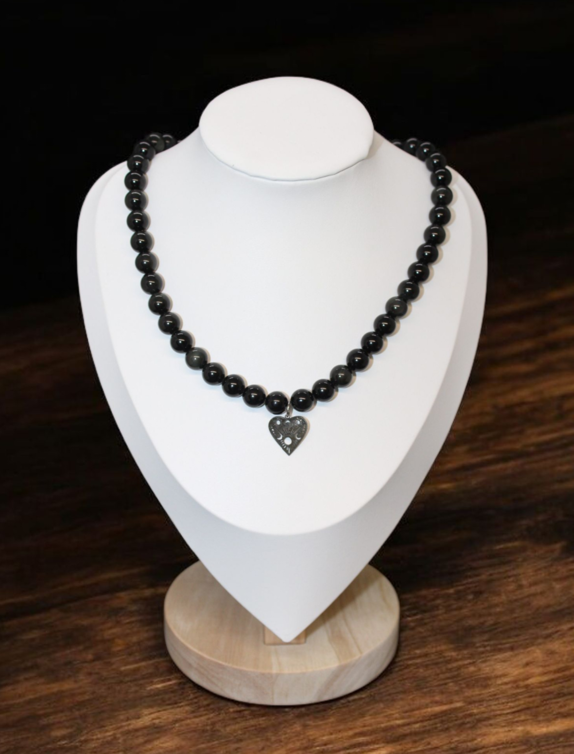 Collier Ouija Obsidienne oeil celeste