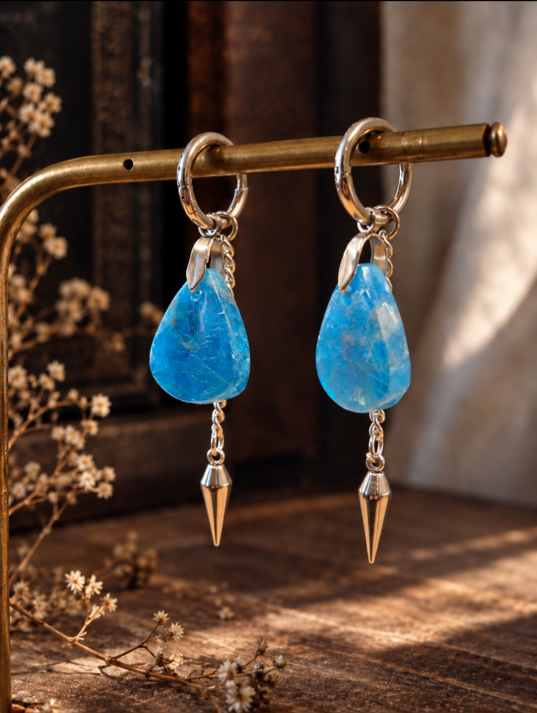 Boucles d'oreilles Calypso Apatite