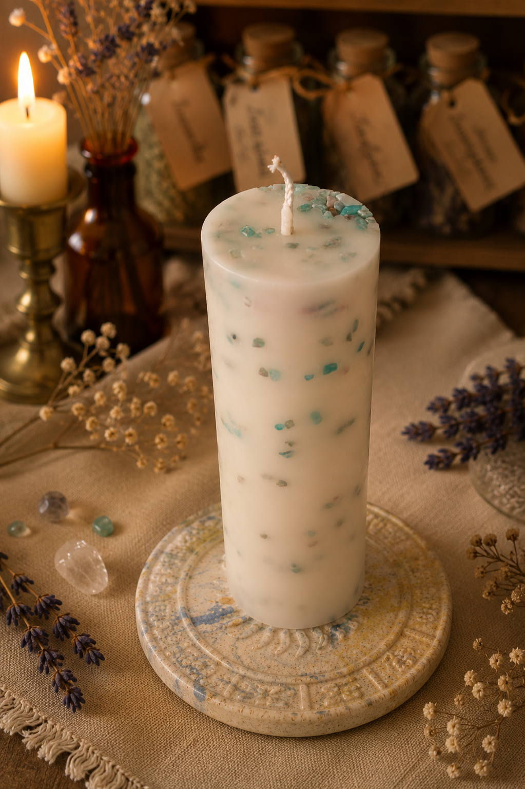 Bougie rituelle "Larme de sirène"