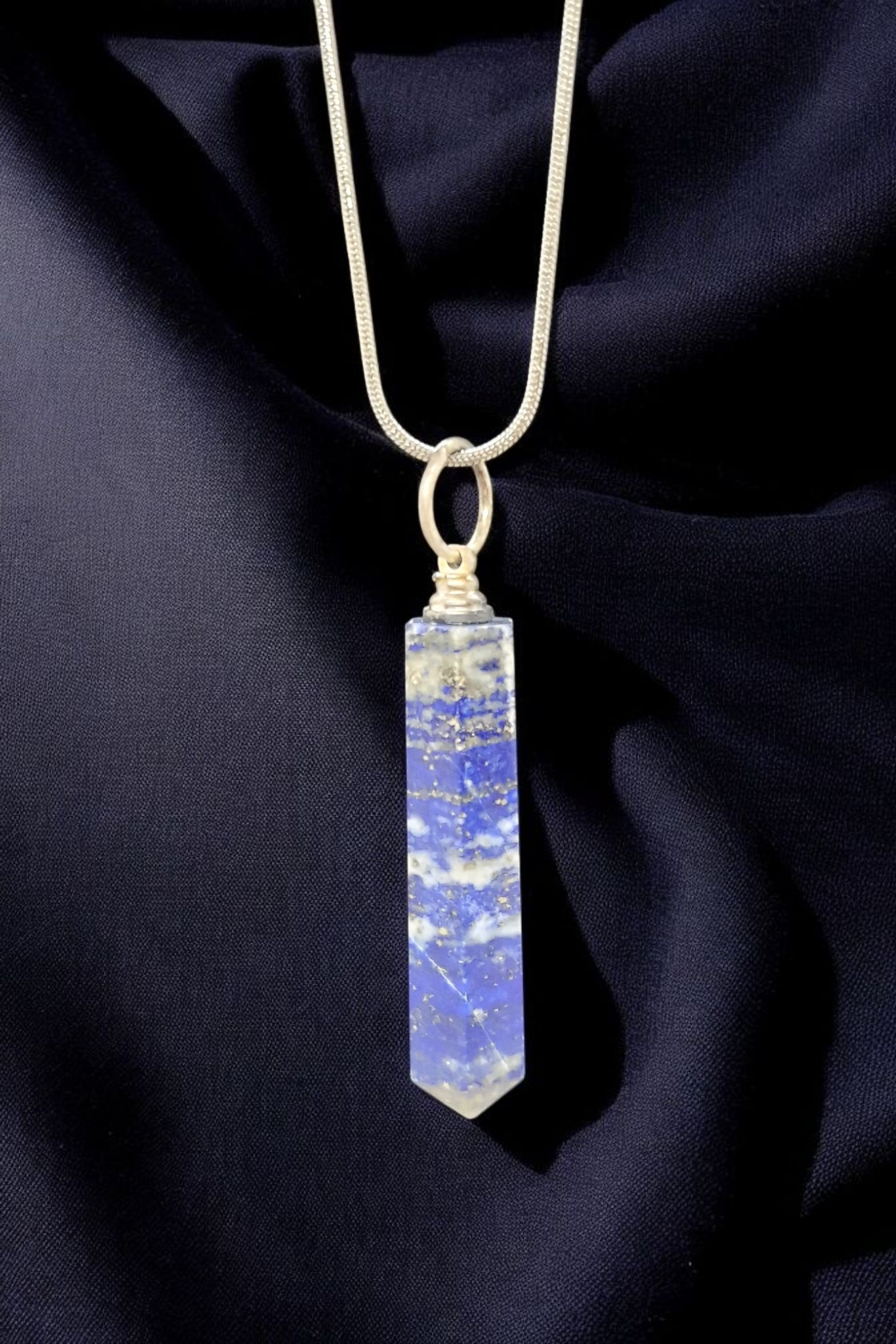 Pendentif Lapis lazuli pointe