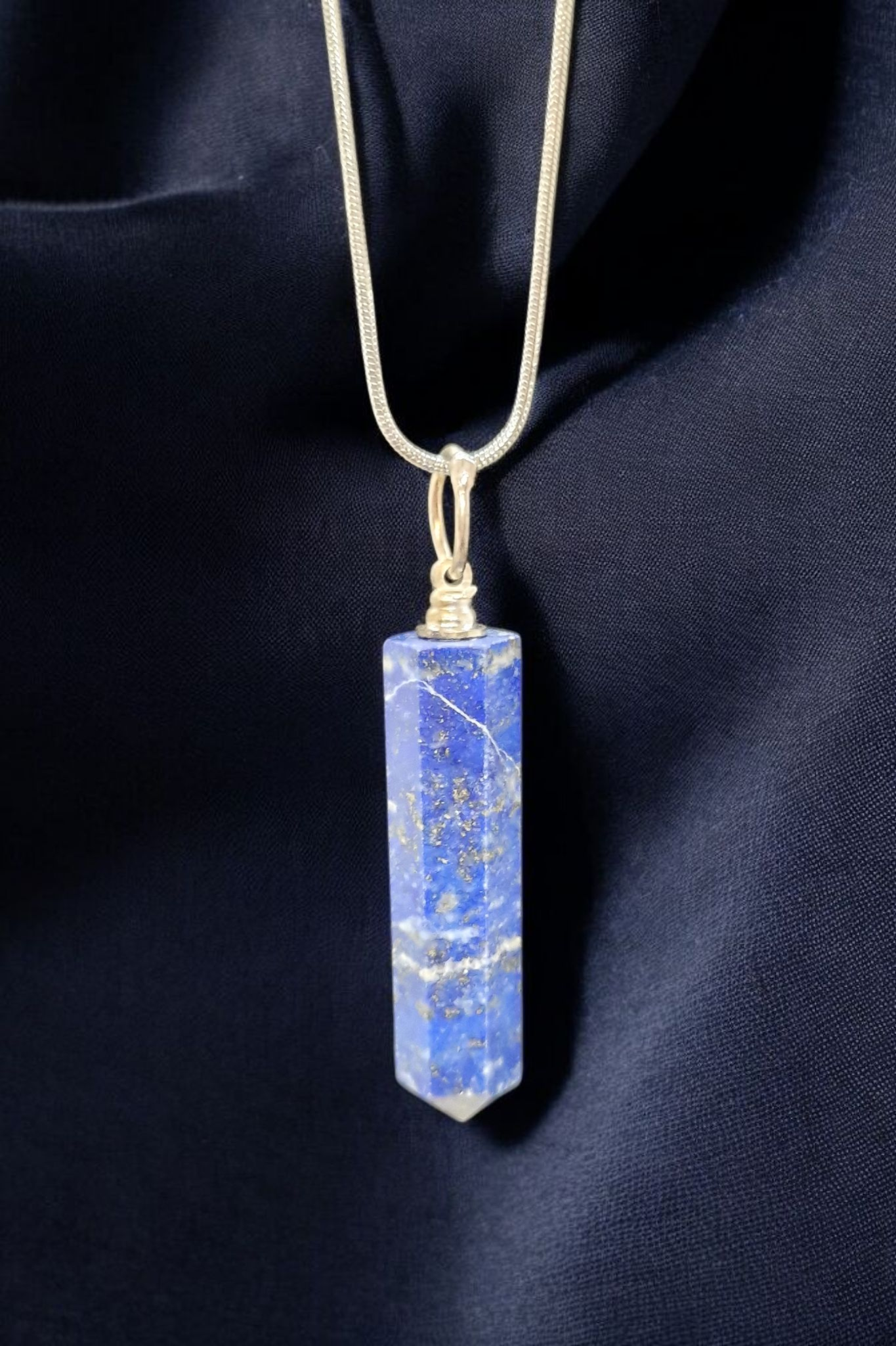 Pendentif Lapis lazuli pointe