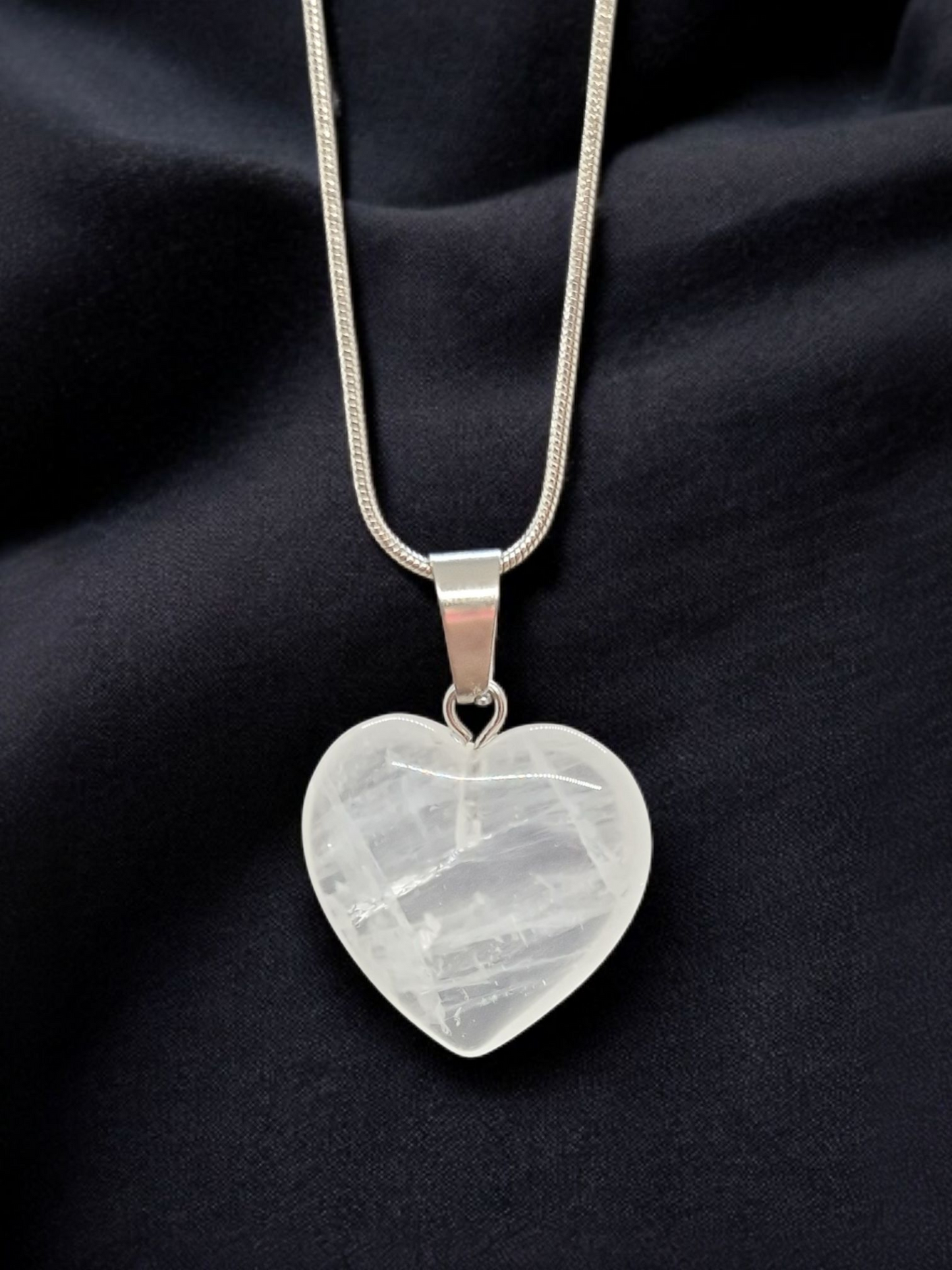 Pendentif Cristal de roche Cœur