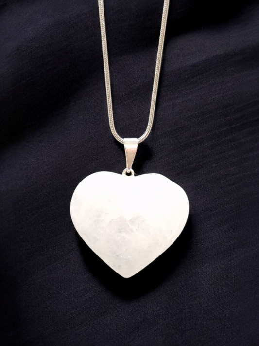 Pendentif Cristal de roche Cœur