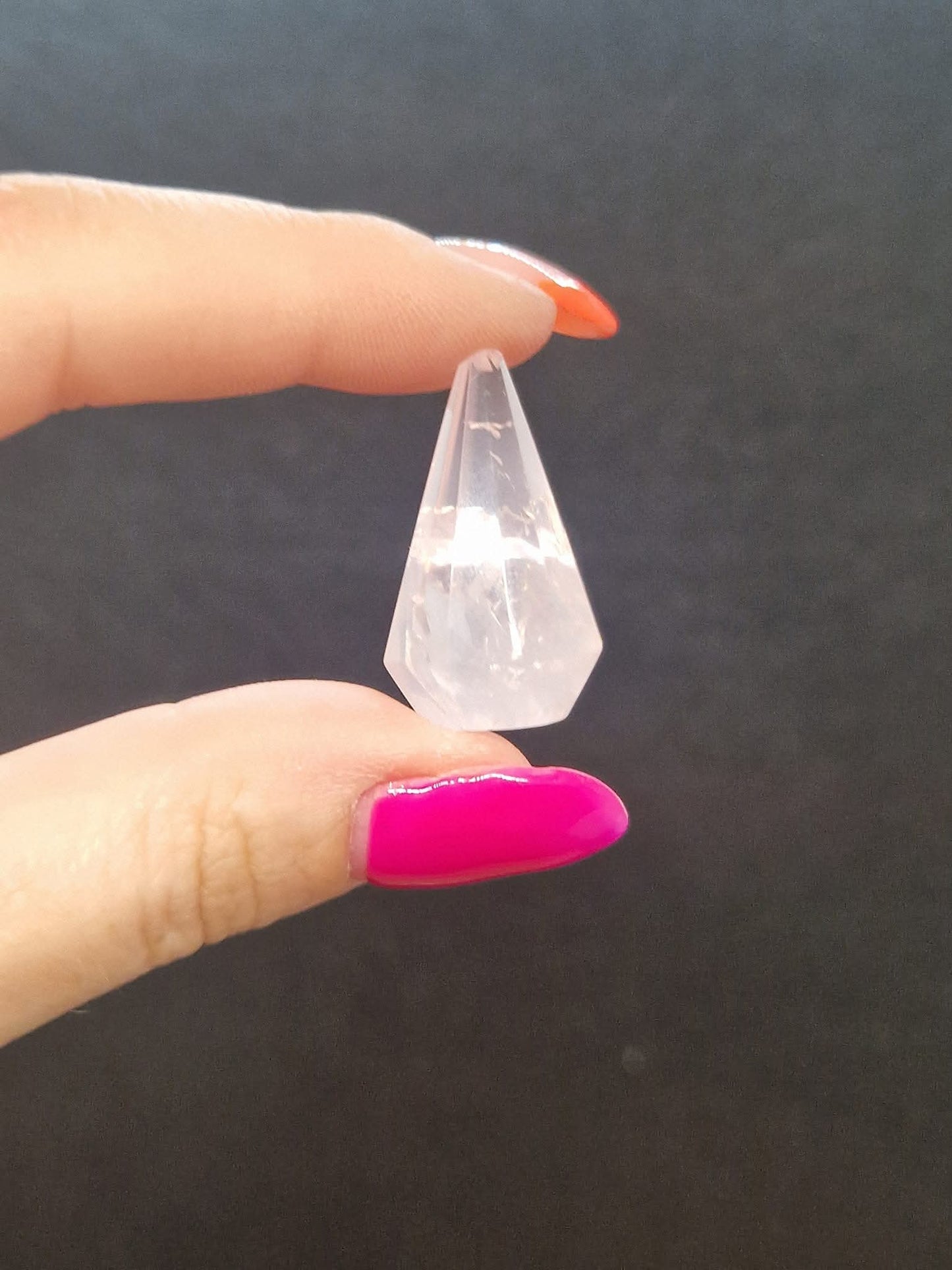 Pointes facettées Quartz rose