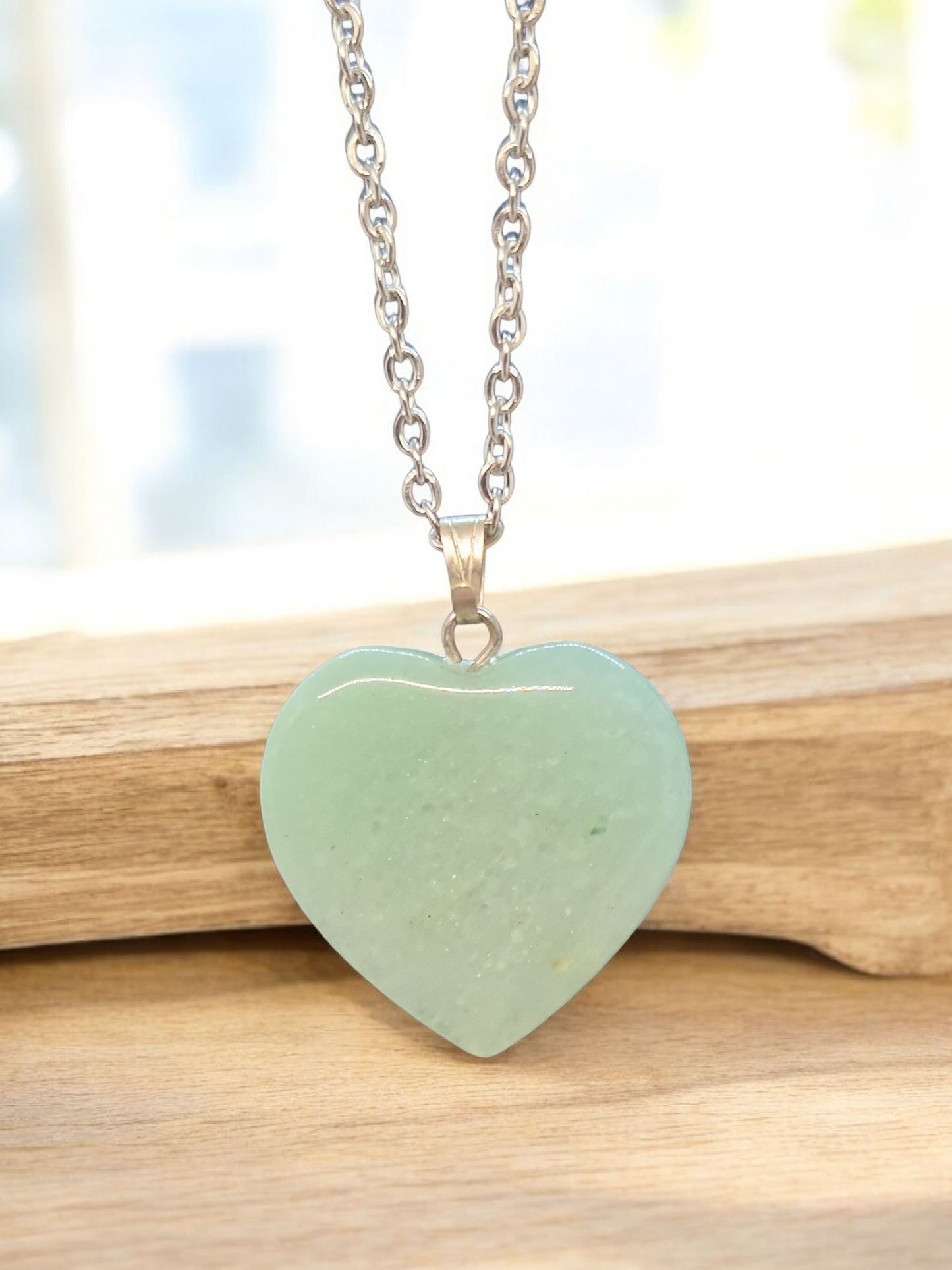 Pendentif Aventurine verte cœur