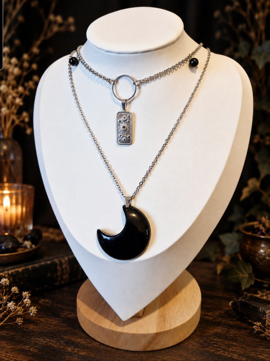 Collier Lune noire