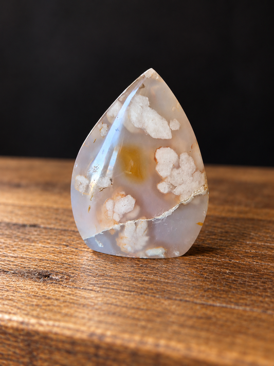 Forme libre Agate fleur de cerisier