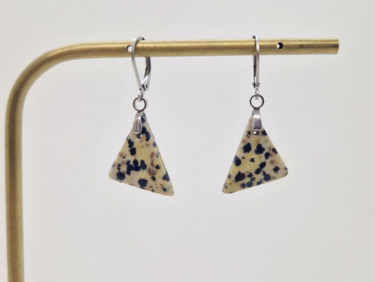 Boucles d'oreilles Jaspe dalmatien