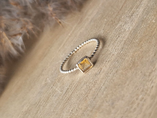 Bague Citrine Argent