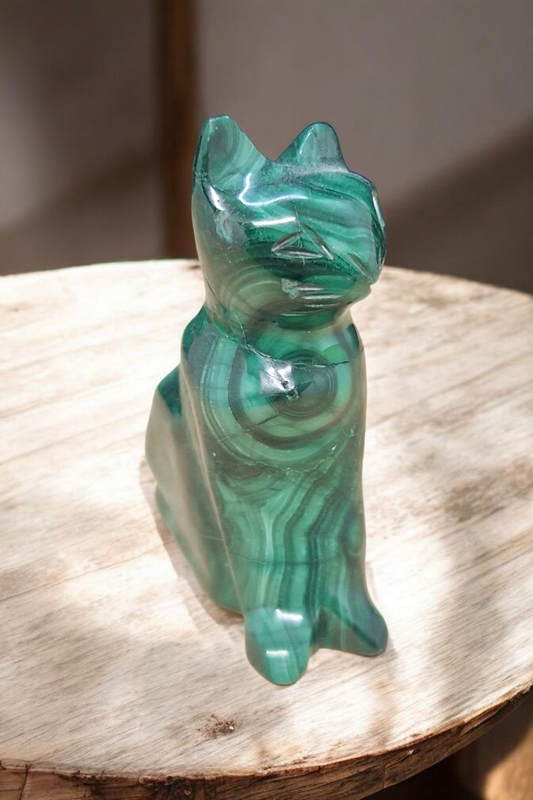 Chat en Malachite