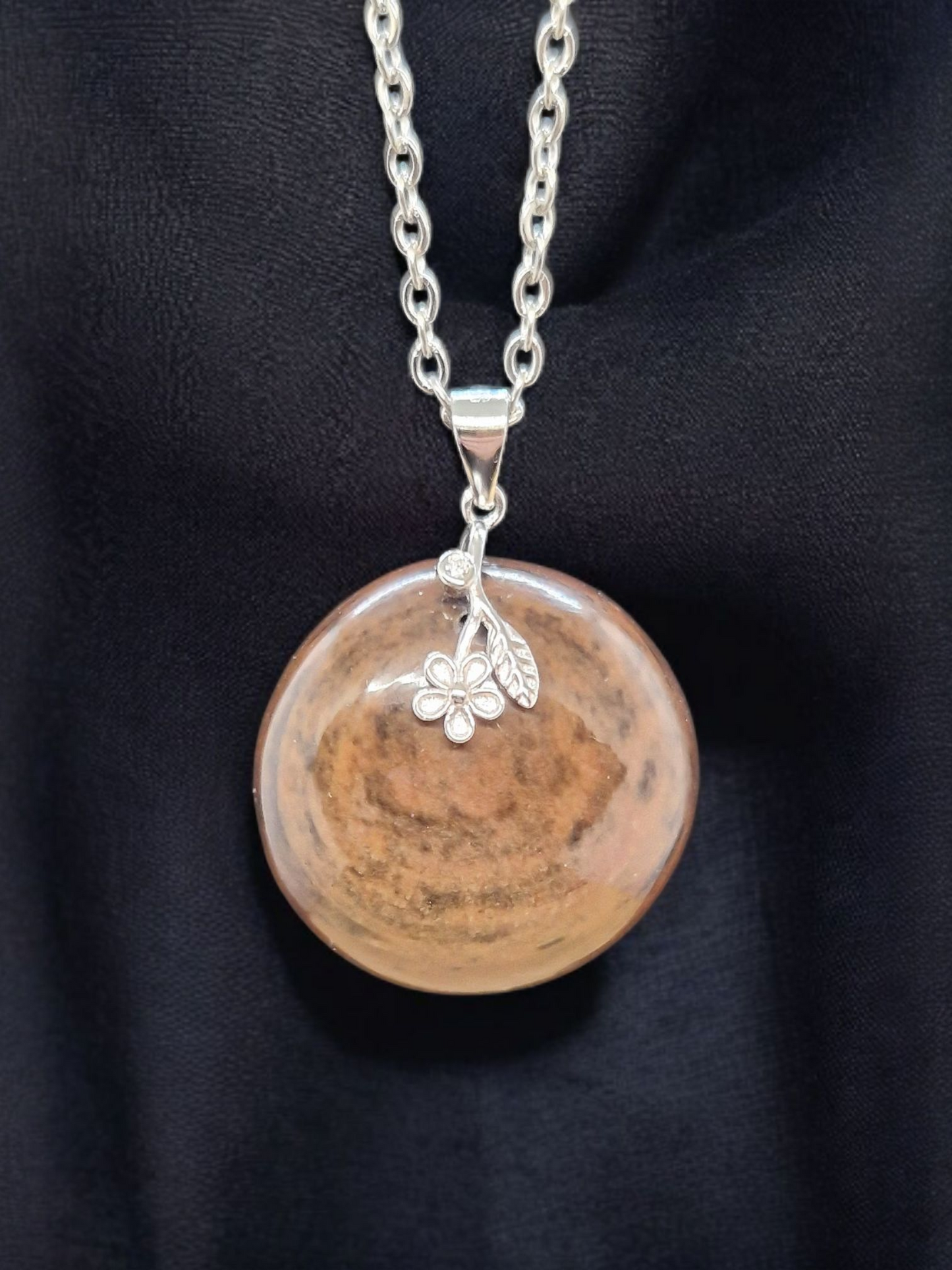 Pendentif Obsidienne cuivrée