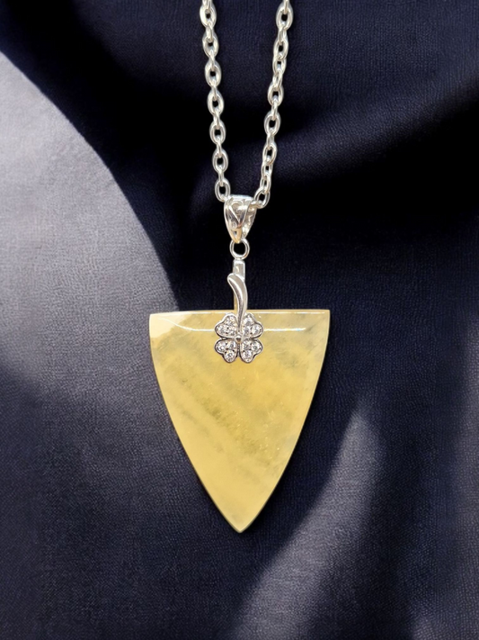 Pendentif calcite jaune