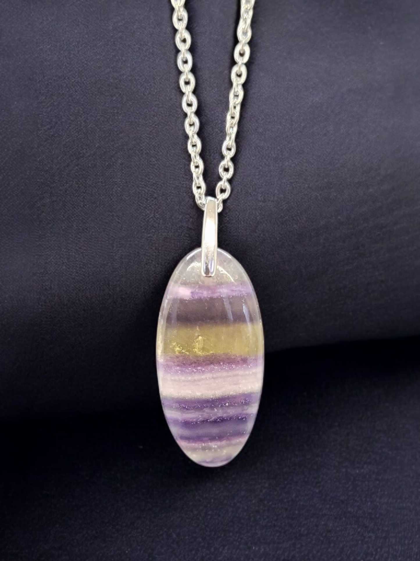 Pendentif Fluorite multicolore