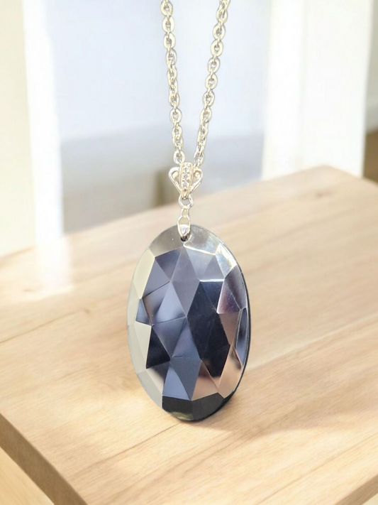 Pendentif Hématite facettée