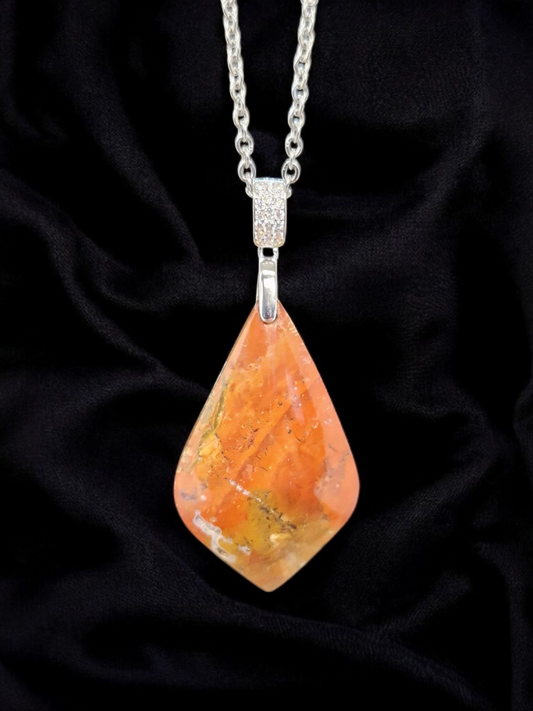 Pendentif Jaspe rouge