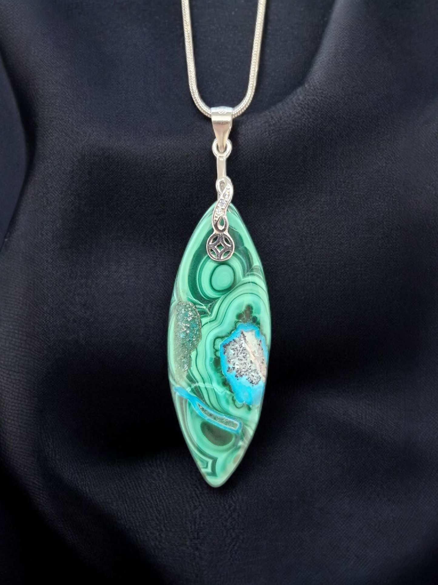Pendentif Malachite Chrysocolle