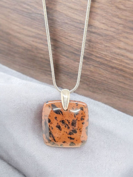 Pendentif Obsidienne Acajou