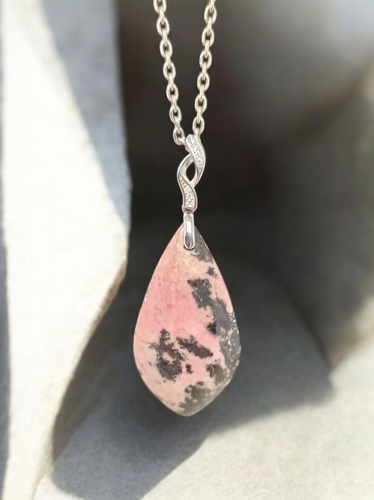 Pendentif Rhodonite