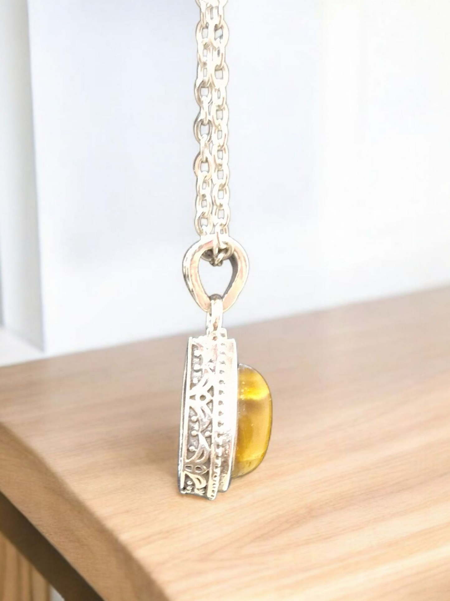 Pendentif Oeil de tigre Argent