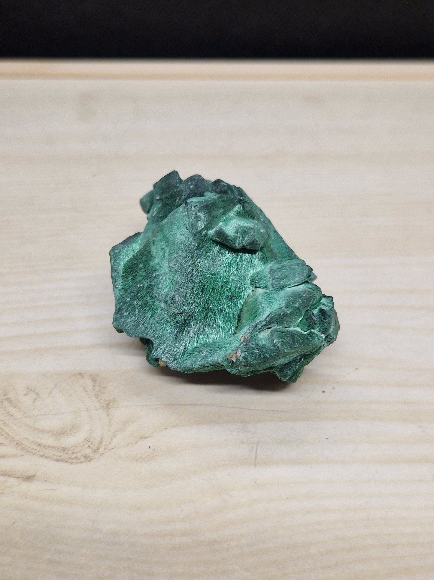 Malachite fibreuse brute