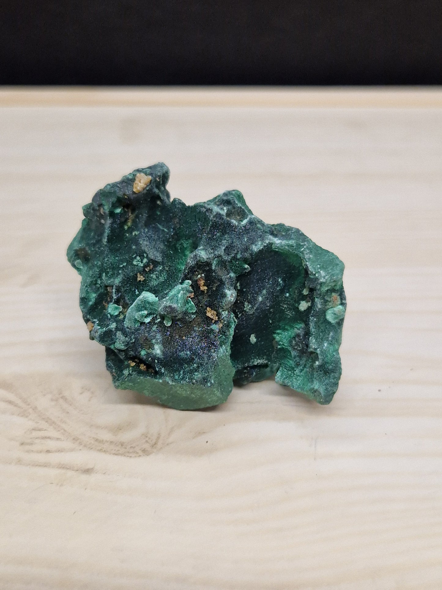 Malachite fibreuse brute