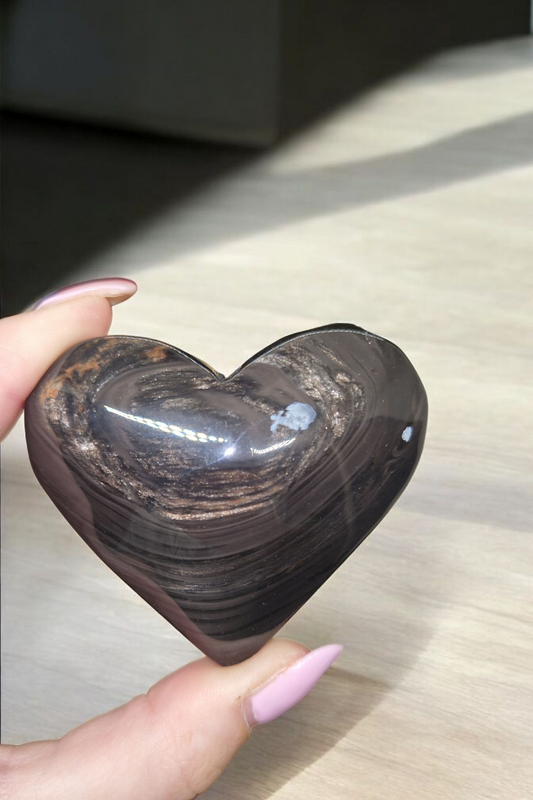 Cœur obsidienne cuivrée