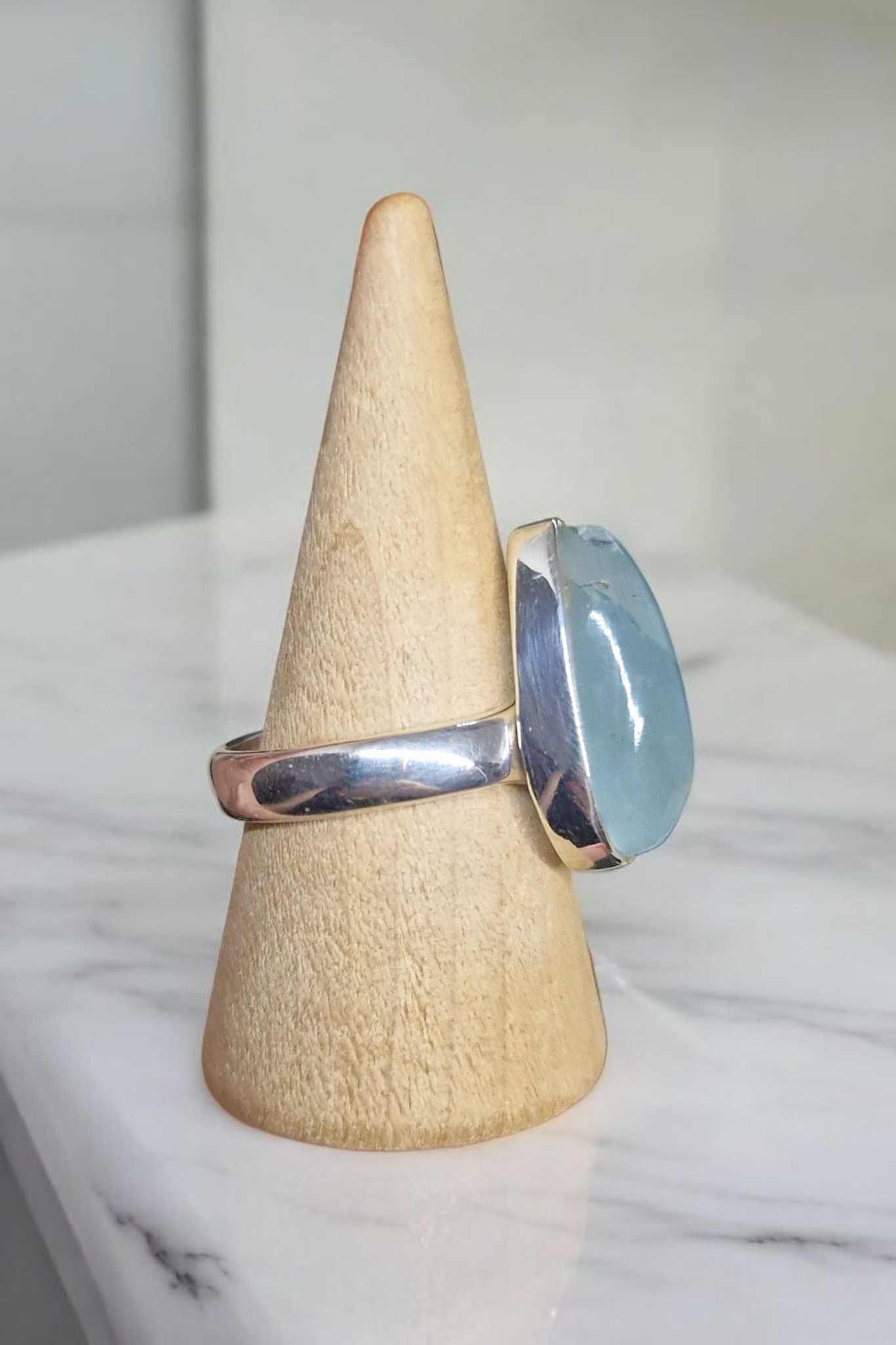 Bague Aigue Marine Argent