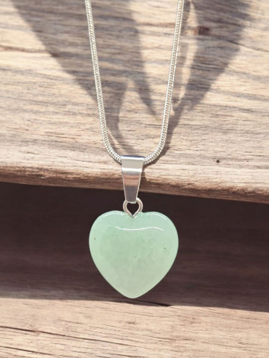 Pendentif Aventurine verte cœur