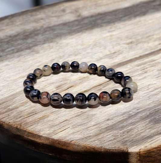 Bracelet Tourmaline avec Quartz 8mm