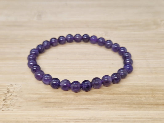 Bracelet Améthyste 6mm