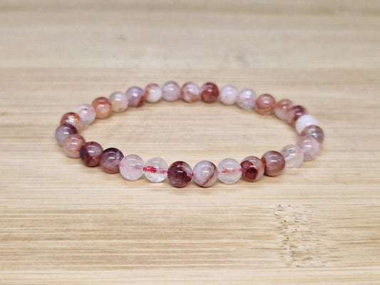 Bracelet Quartz Hématoïde 6mm