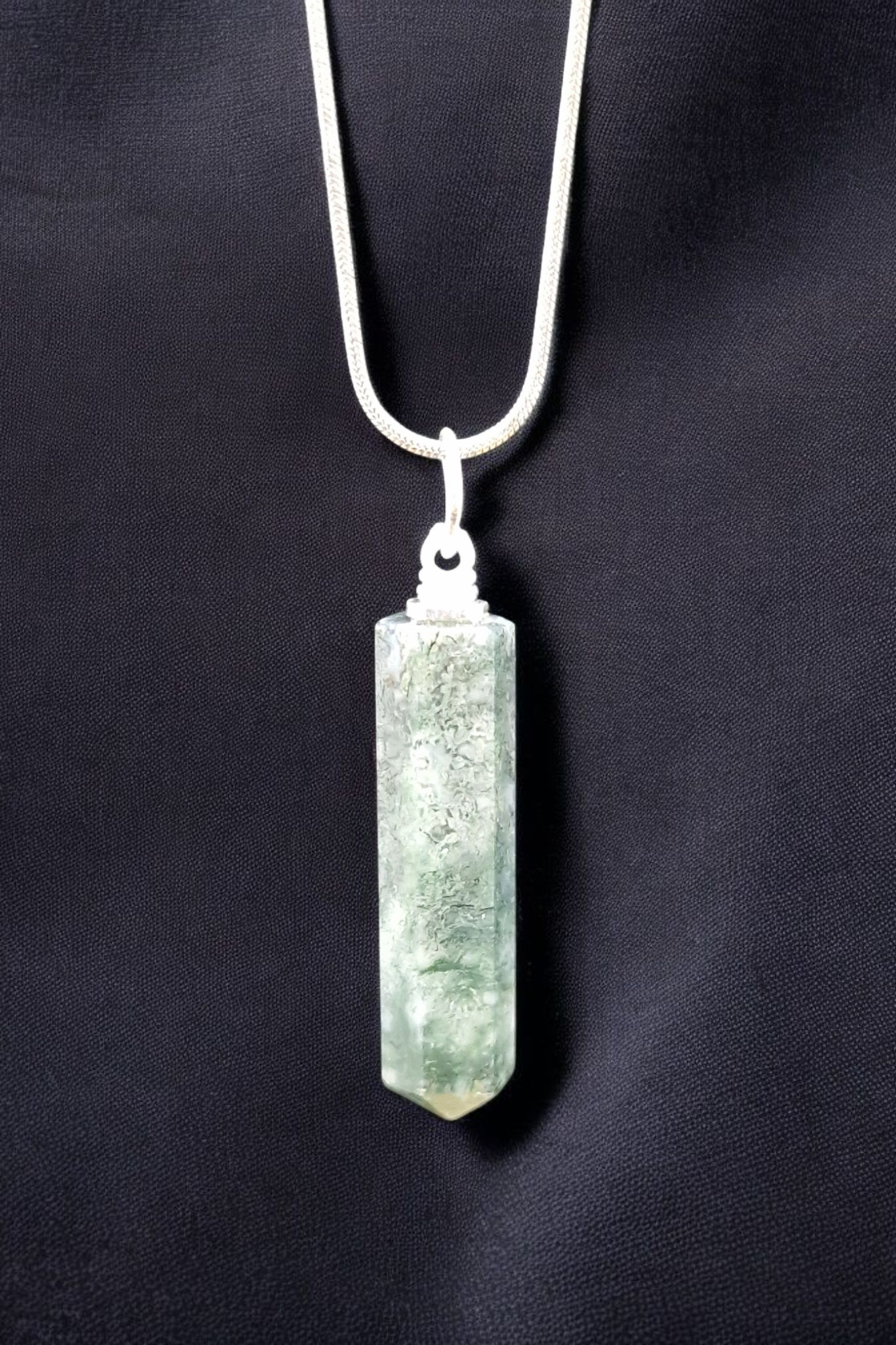 Pendentifs pointe Agate mousse