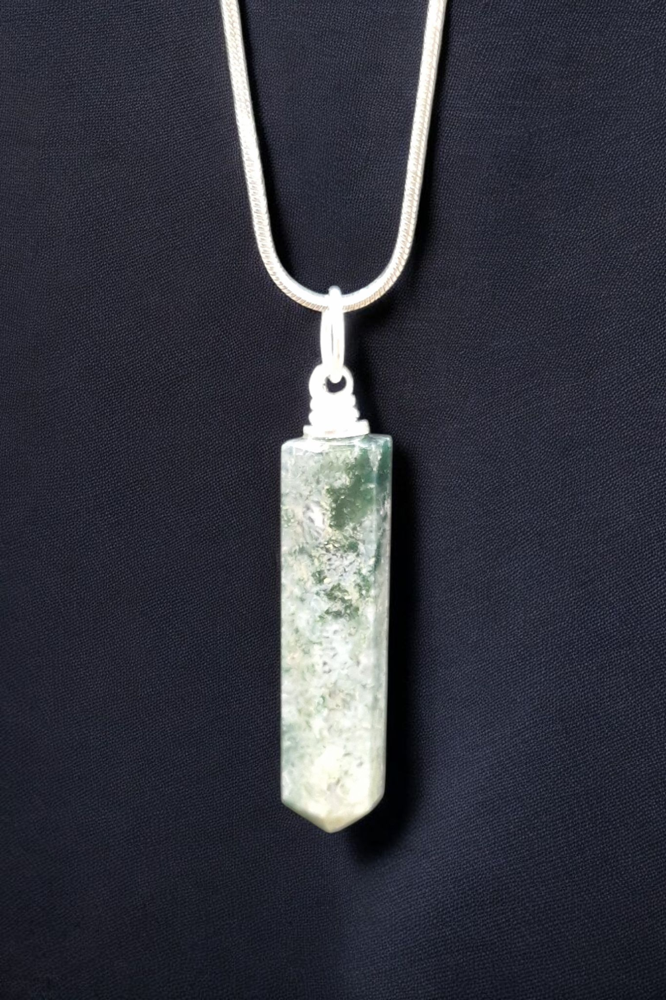 Pendentifs pointe Agate mousse