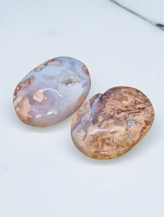 Galets Agate candy coton