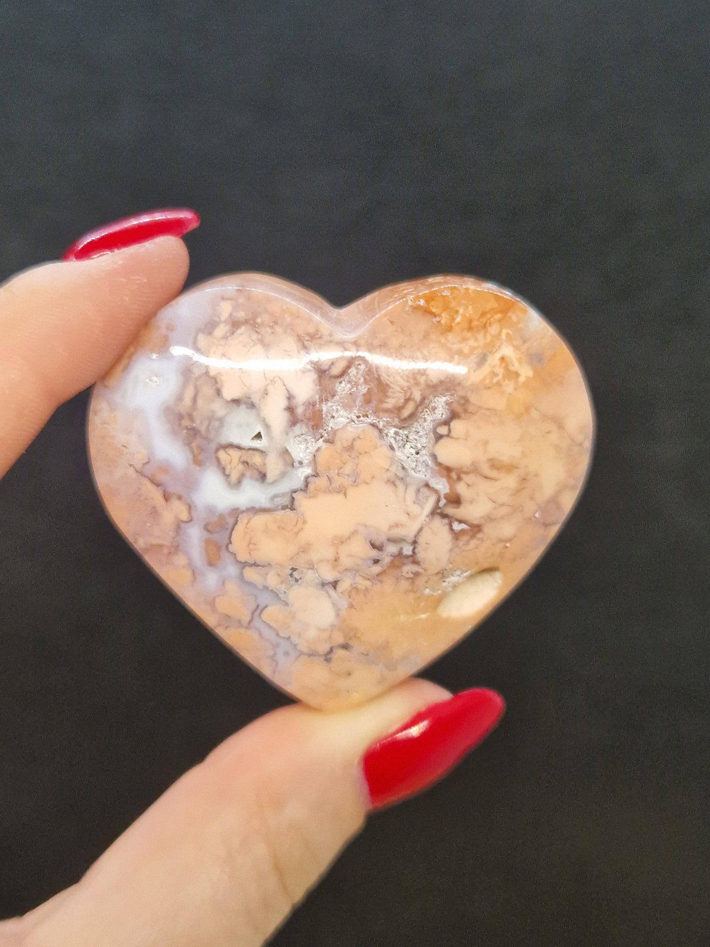 Coeur Agate candy coton