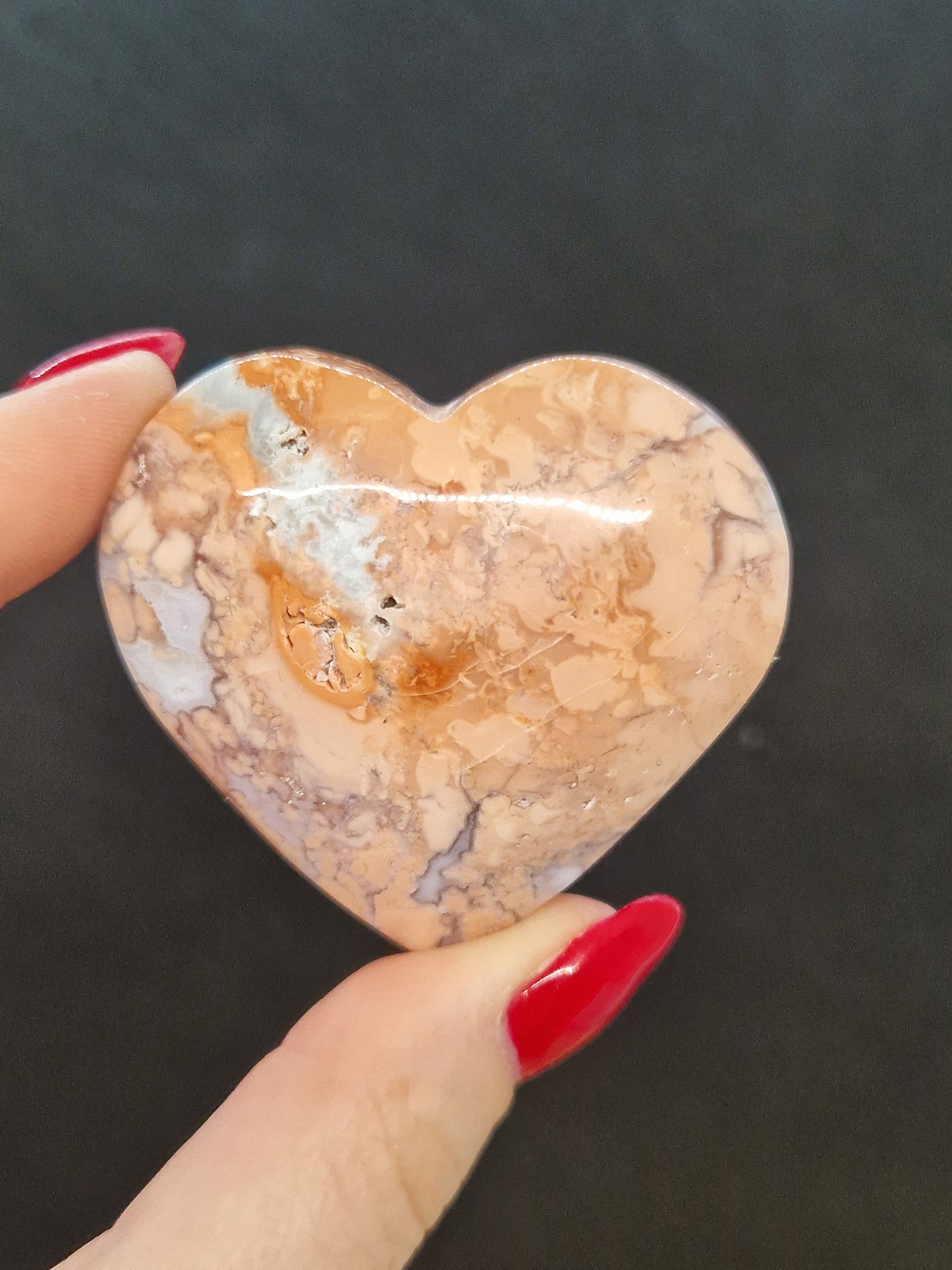 Coeur Agate candy coton