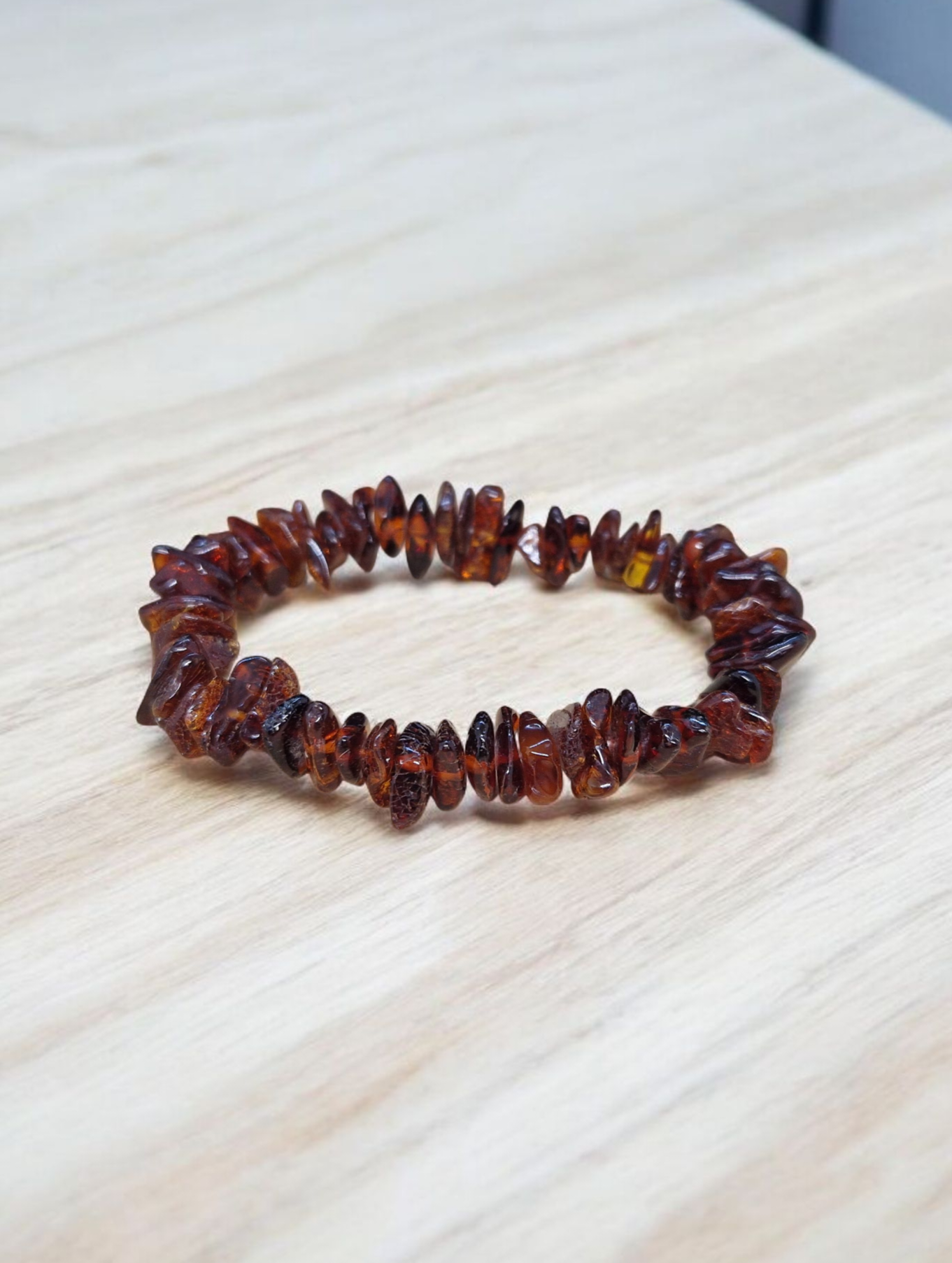 Bracelet baroque Ambre cognac