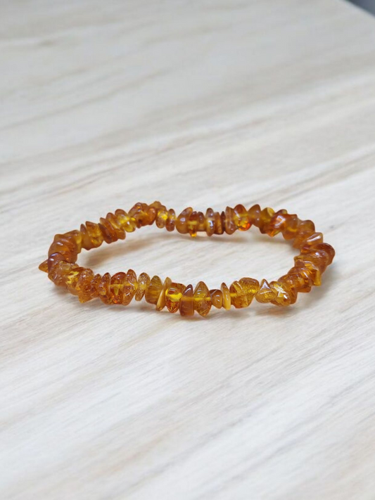Bracelet baroque Ambre jaune