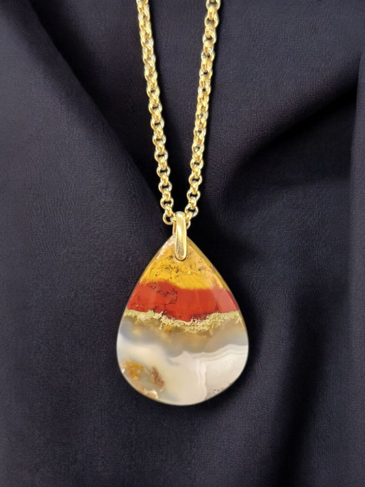 Pendentif Agate mousse
