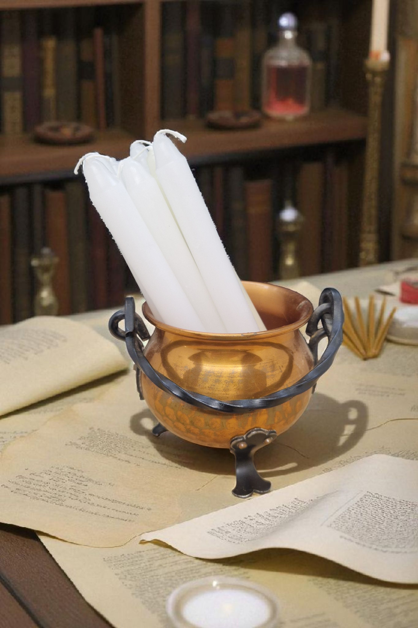 Bougies rituelles blanches