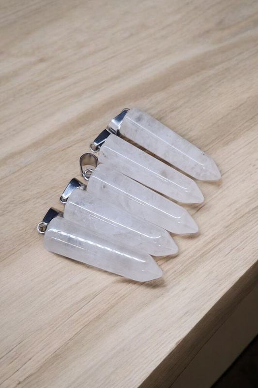 Pendentif Cristal de roche pointe