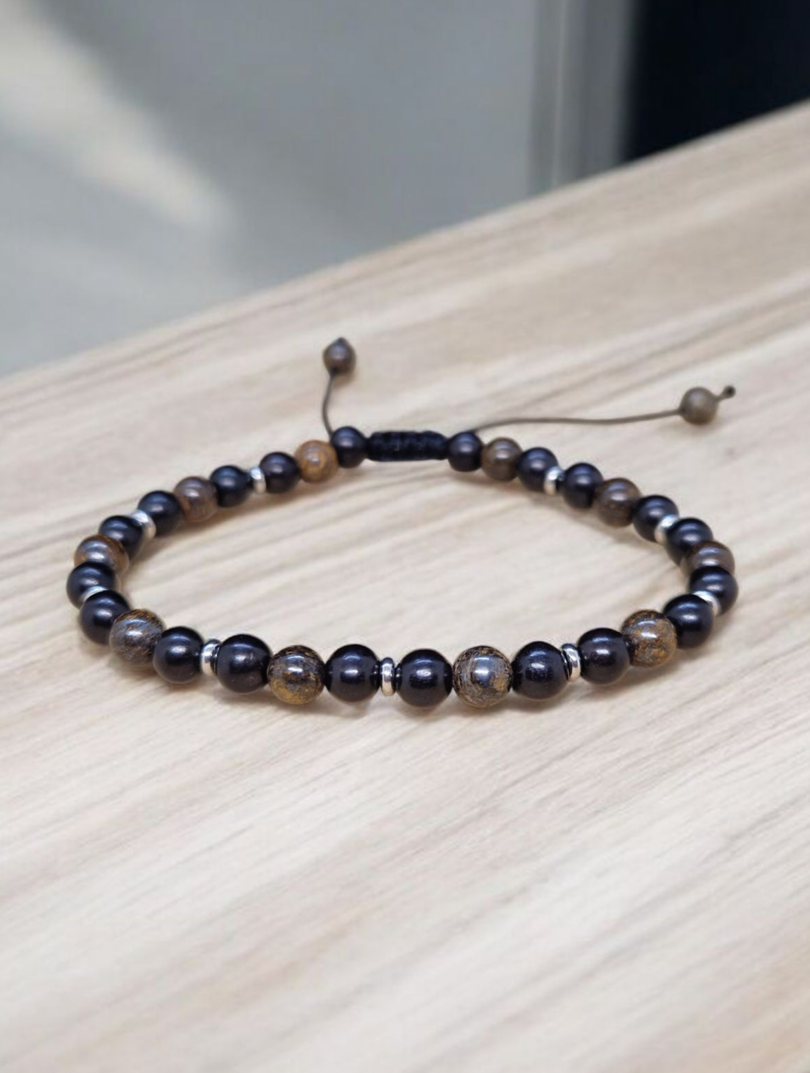 Bracelet Ébène & Bronzite 6mm