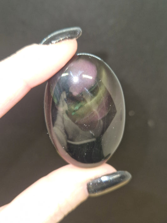 Galet obsidienne œil celeste