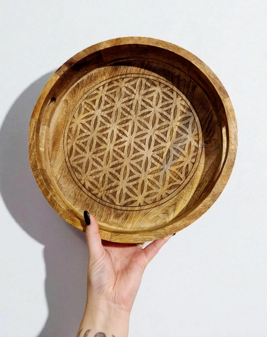 Plateau Fleur de vie bois